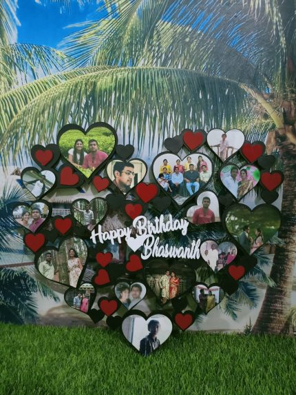 customised heart photo frame