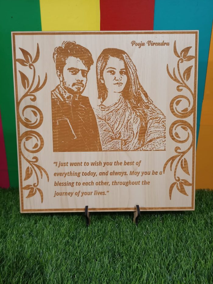 hd quality wooden engraved frame