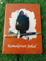 Customized Diary with Photo & Golden Flake Pen - Image 3